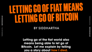 Letting Go Of Fiat Means Letting Go Of Bitcoin