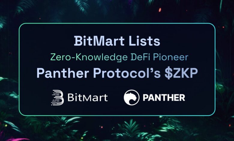Bitmart Lists Zero Knowledge Defi Pioneer Panther Protocol’s $zkp