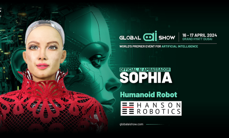 Global Ai Show 2024: Sophia, Hanson Robotics' Humanoid Robot, Set