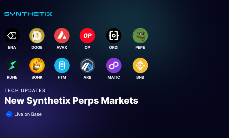 Synthetix Perps Launches 12 New Perpetual Futures Markets On Base