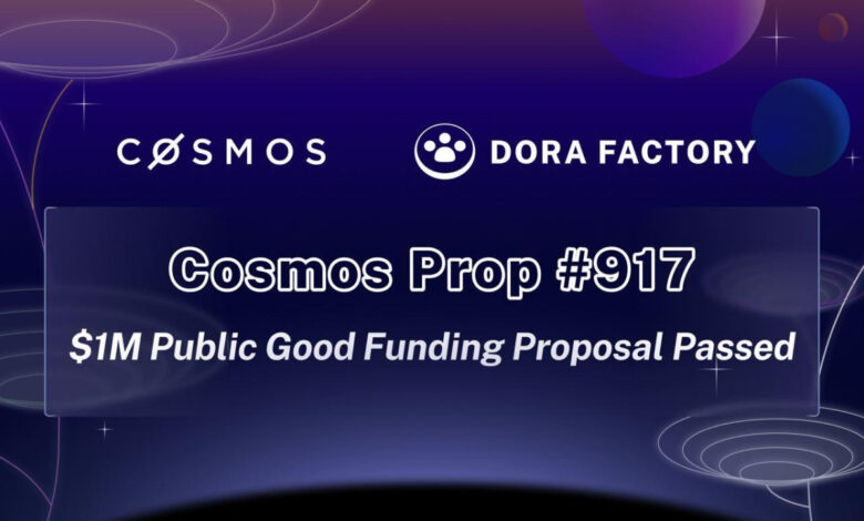 Cosmos Hub Approves $1 Million Grant To Dora Factory For