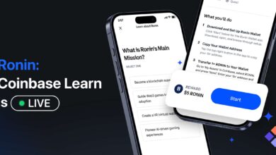 Coinbase And Ronin Launches Learn & Earn With $ron Rewards